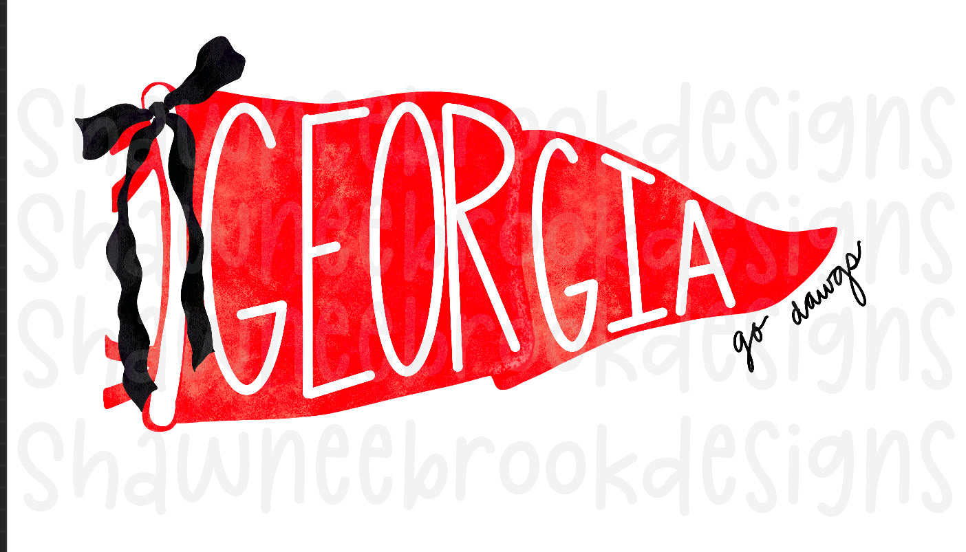 Flag/ Pennant Georgia digital file PNG