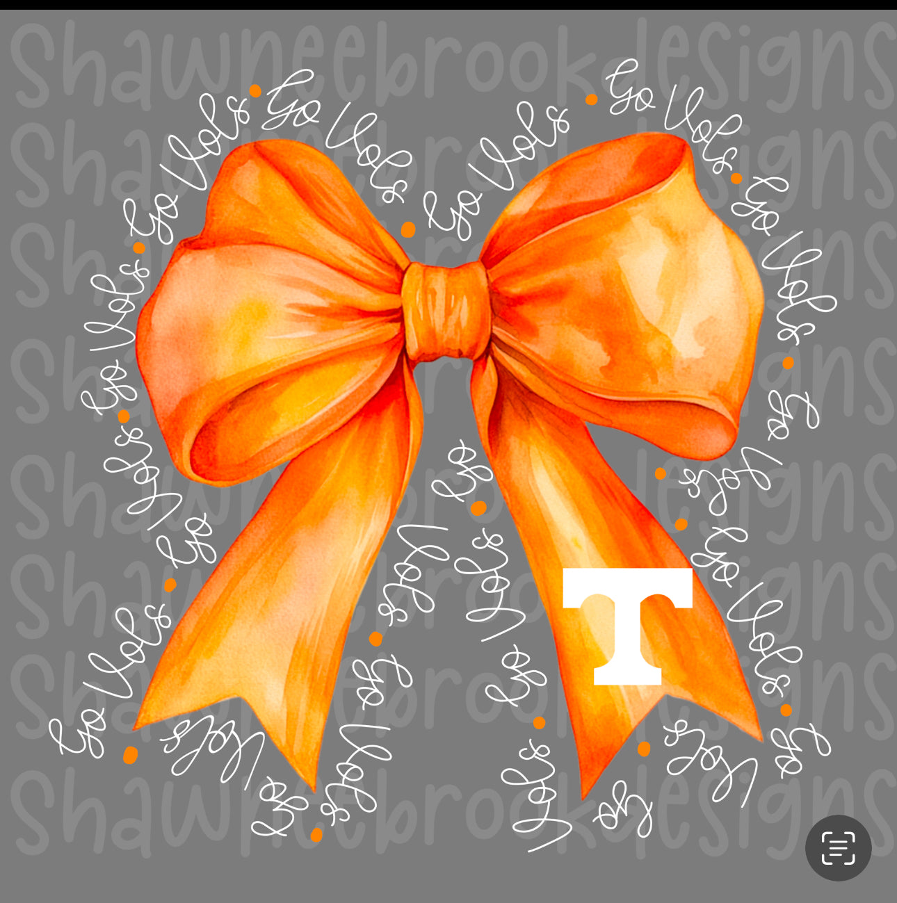 Bow Coquette Tennessee Volunteers digital file PNG