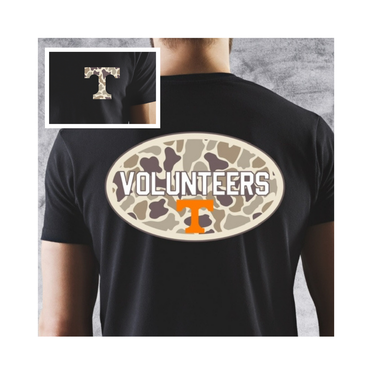 Camo TENNESSEE circle design pocket/back digital file PNG