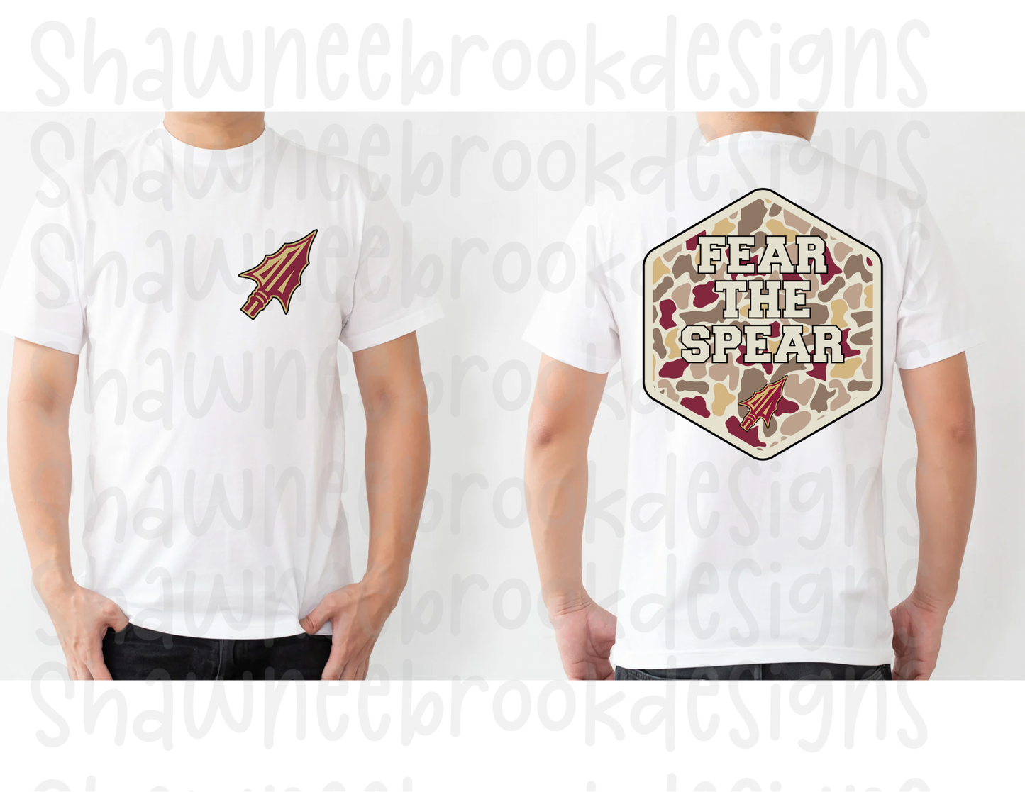 FEAR THE SPEAR CAMO DIGITAL FILES POCKET AND BACK