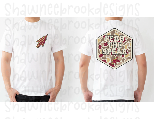 FEAR THE SPEAR CAMO DIGITAL FILES POCKET AND BACK