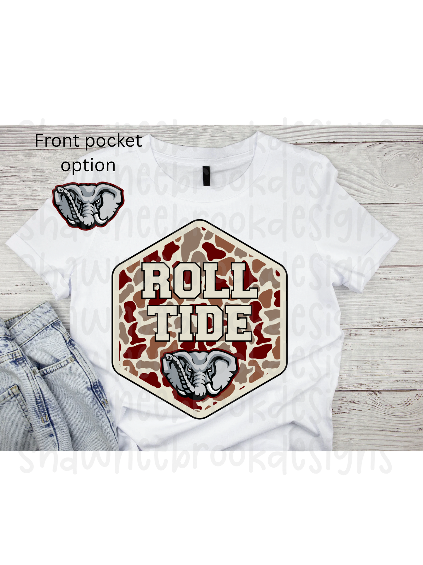 BAMA ROLL TIDE CAMO PNG, digital file