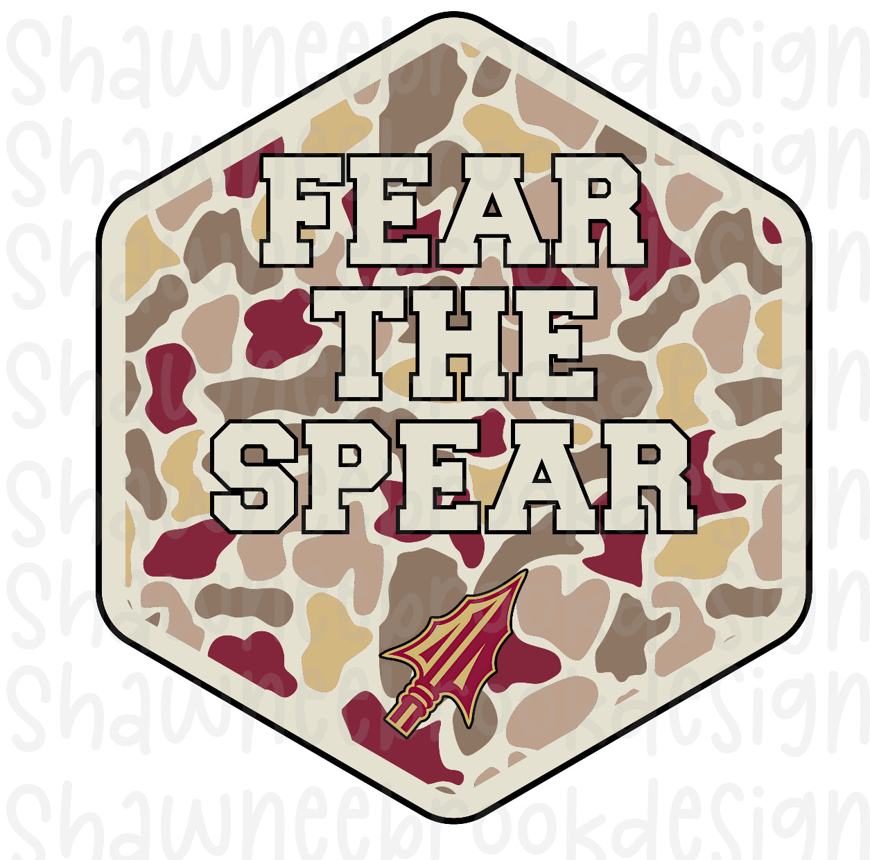 FEAR THE SPEAR CAMO DIGITAL FILES POCKET AND BACK