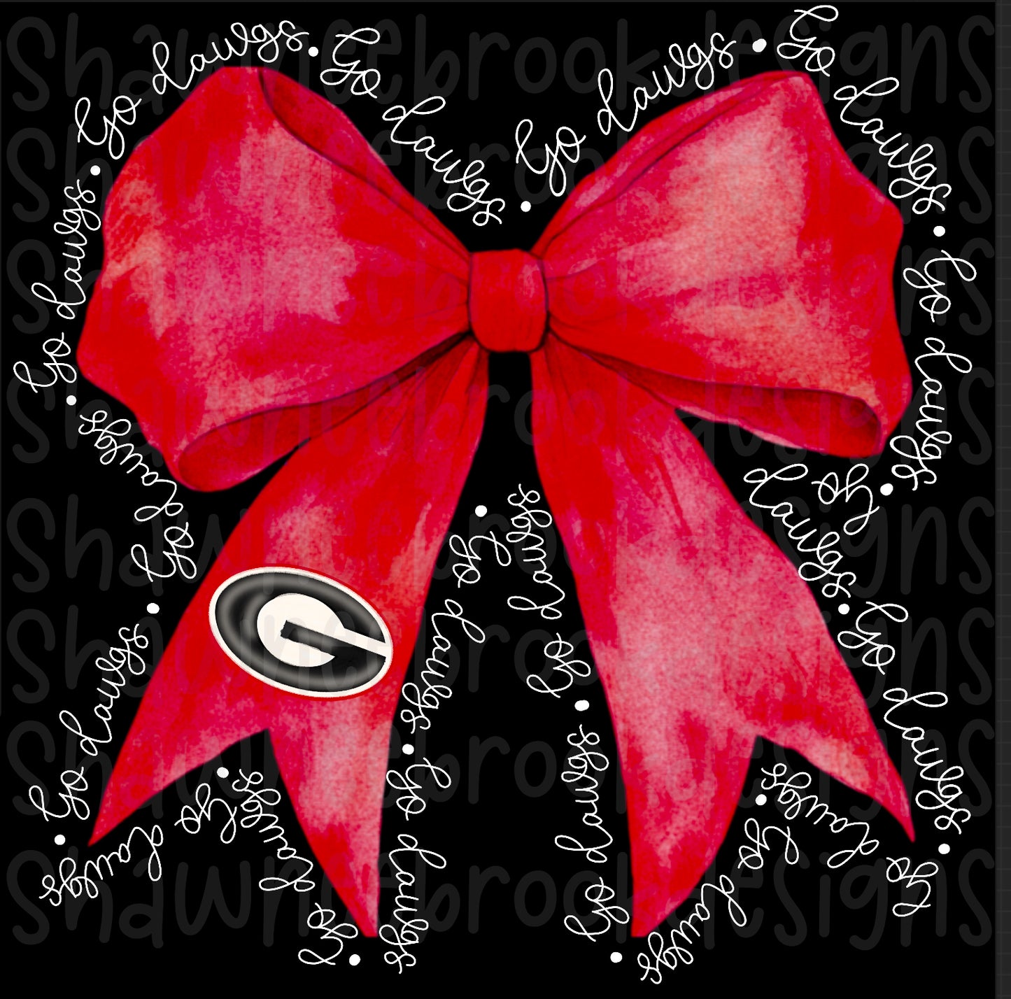 Bow Coquette Georgia Dawgs digital file PNG