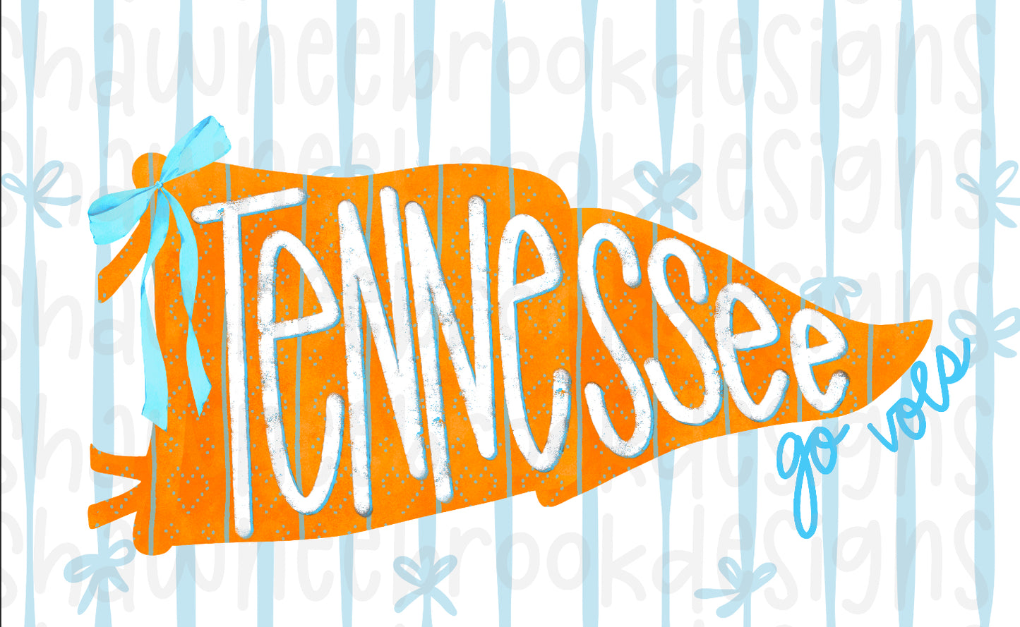 FLAG | PENNANT Blue accent Tennessee Volunteers digital file PNG