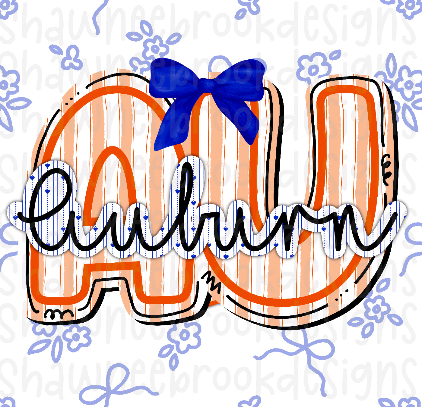 Coquette doodle AUBURN | WDE design front and back