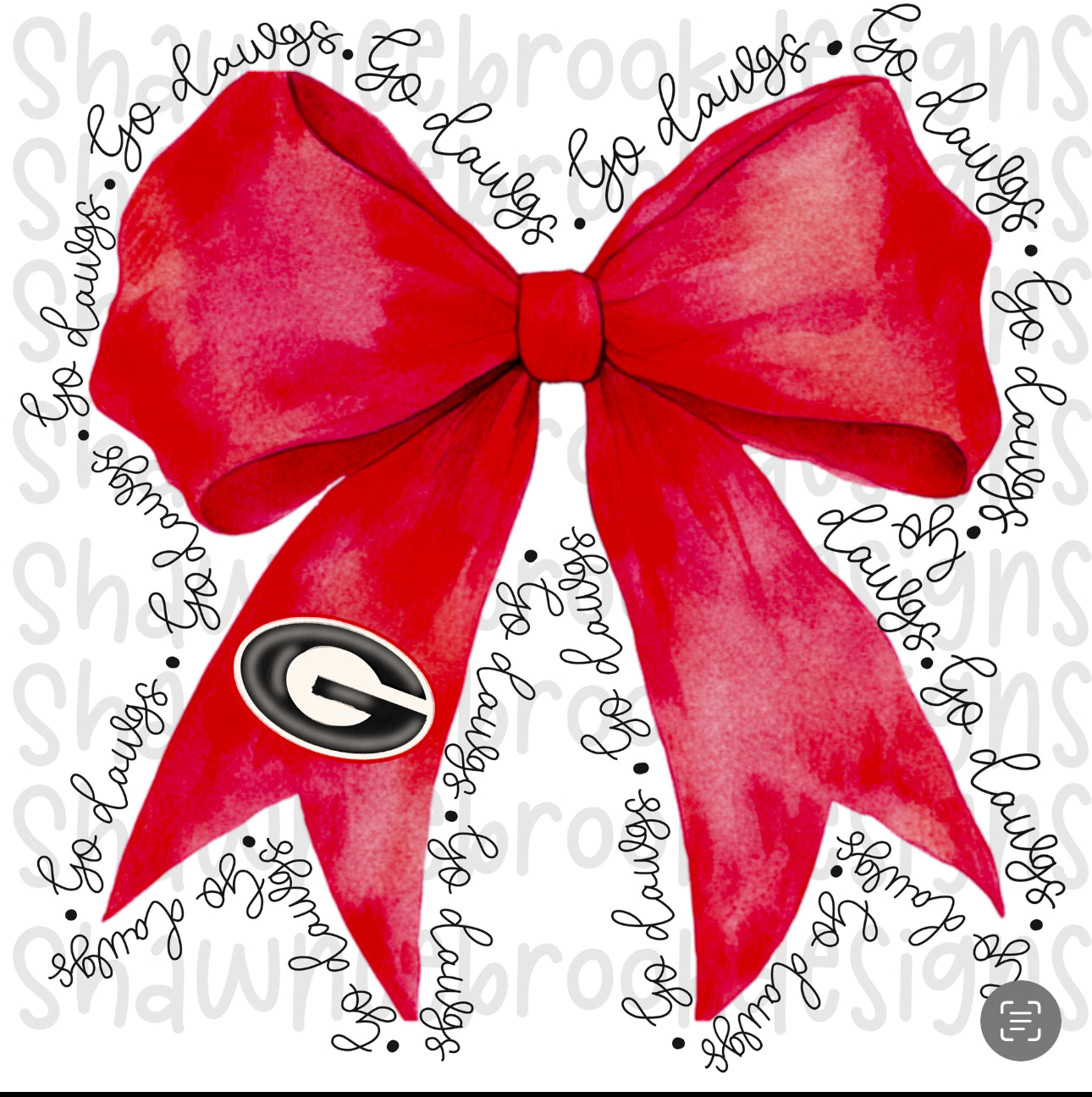 Bow Coquette Georgia Dawgs digital file PNG