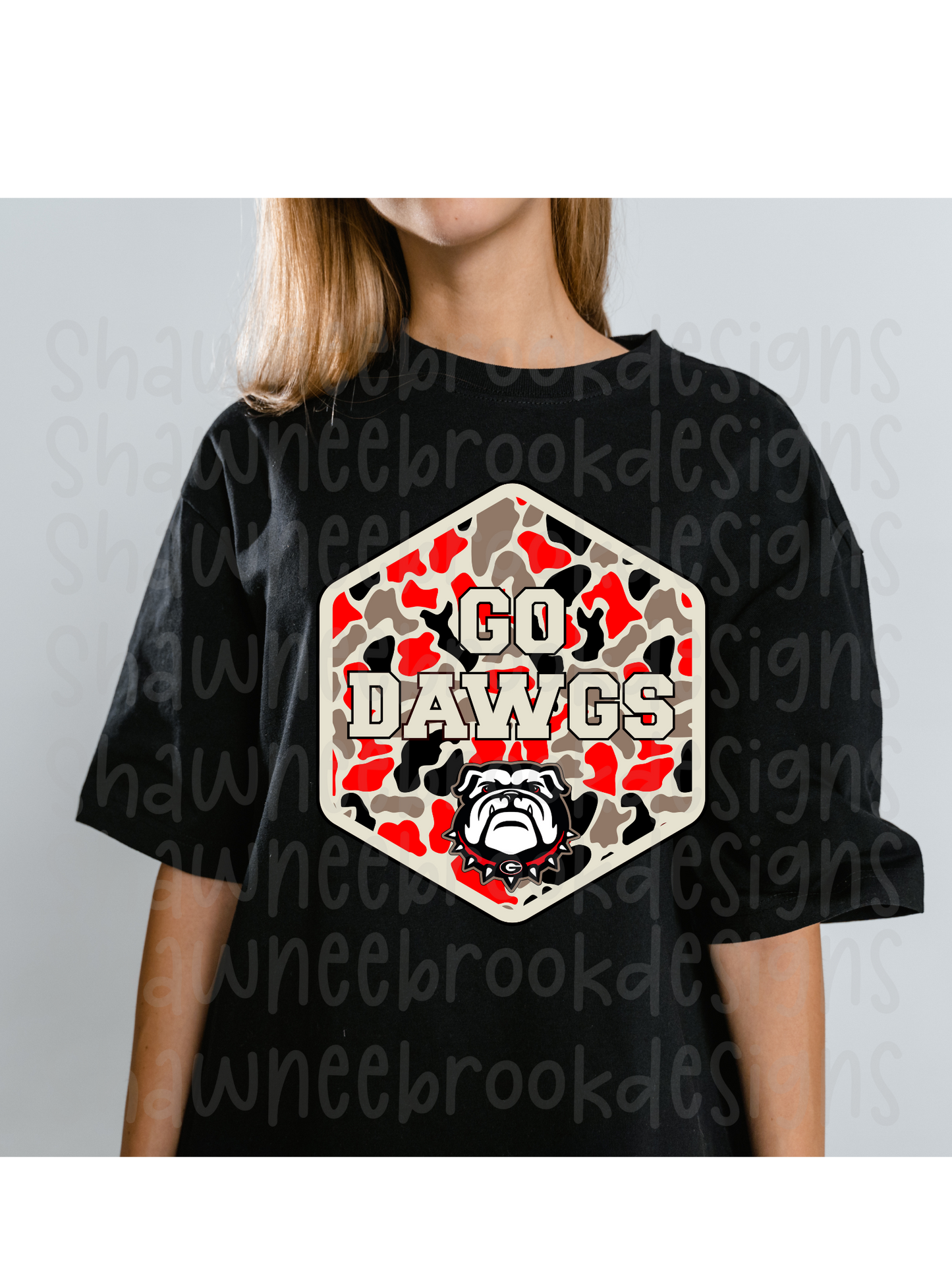 camo red/ black Georgia Bulldogs  pocket/back digital file PNG